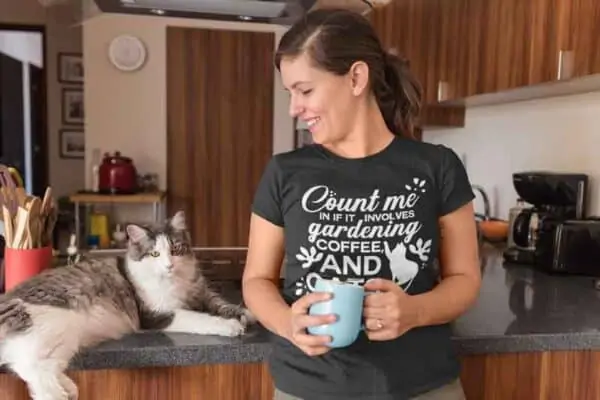 Count Me in Gardening Cat Coffee Mug