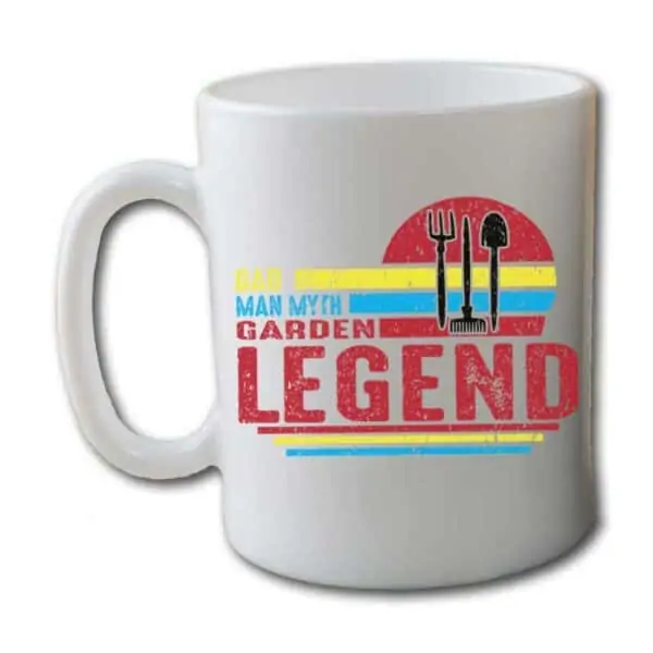 Dad Man Myth Garden Legend White Coffee Mug