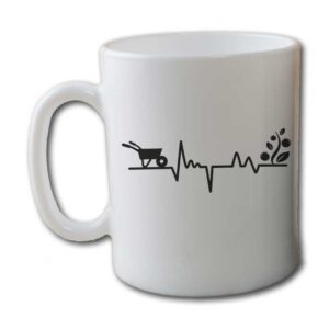 Gardener's Heartbeat Garden White Coffee Mug