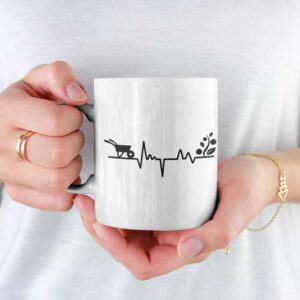 Gardener's Heartbeat Garden White Coffee Mug Woman