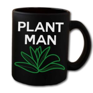 Plant Man Black Coffee Mug