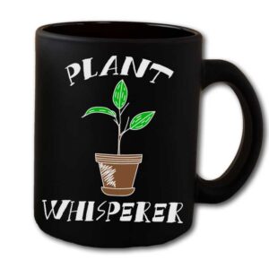 Plant Whisperer Black Coffee Mug
