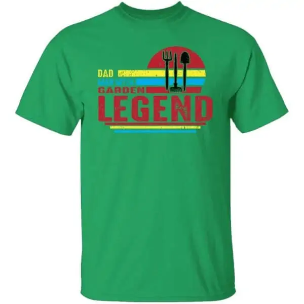 Dad Man Myth Garden Legend Mens T Shirt Irish Green