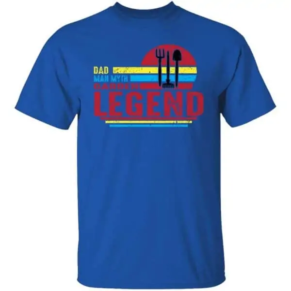 Dad Man Myth Garden Legend Mens T Shirt Royal Blue