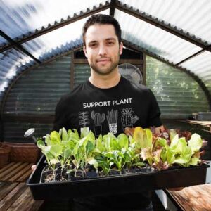 Support Plant Parenthood Mens T Shirt Black Man